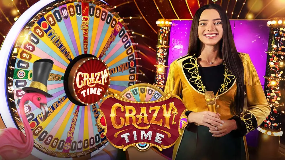 Crazy Time presenter and wheel stream