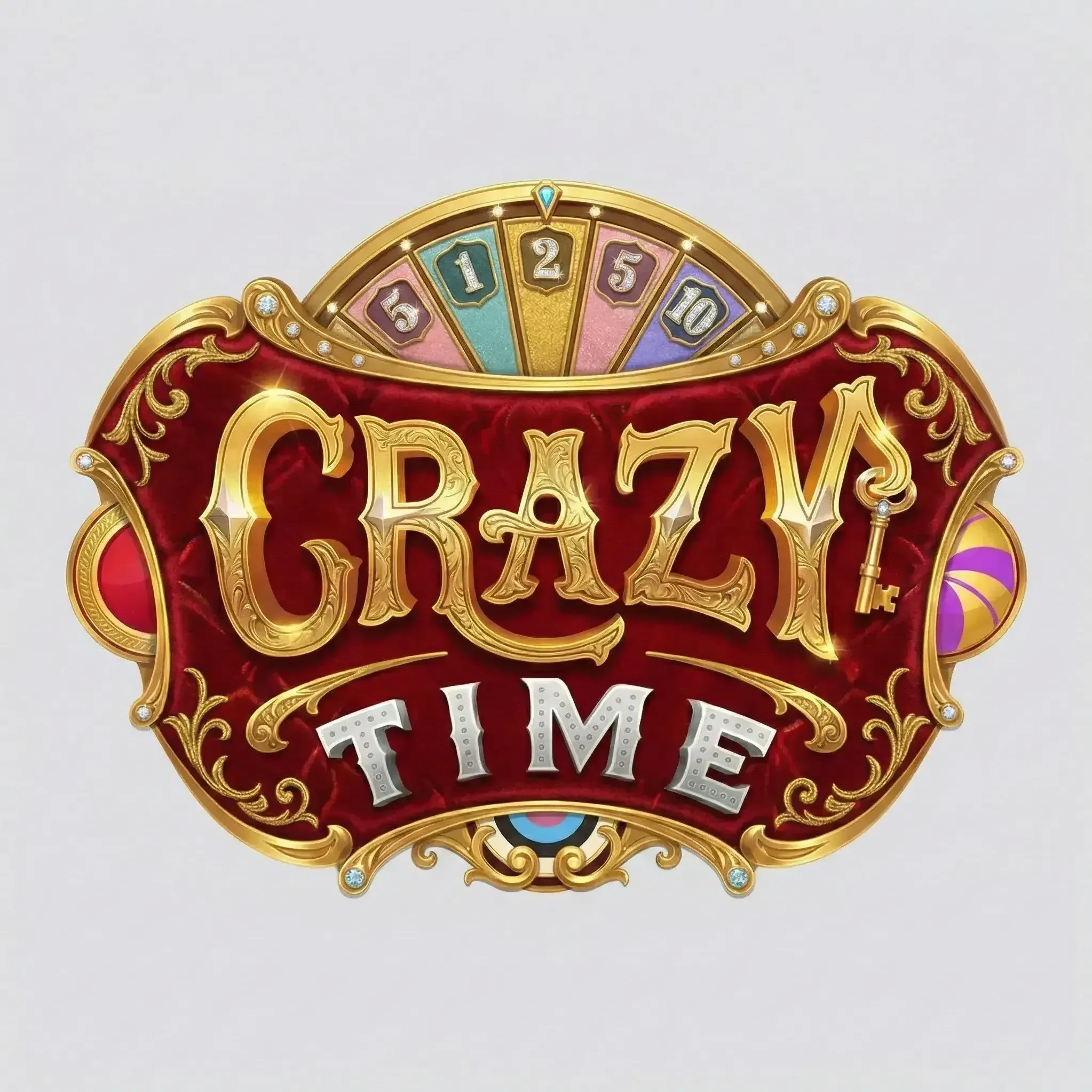 Crazy Time logo above the live money wheel