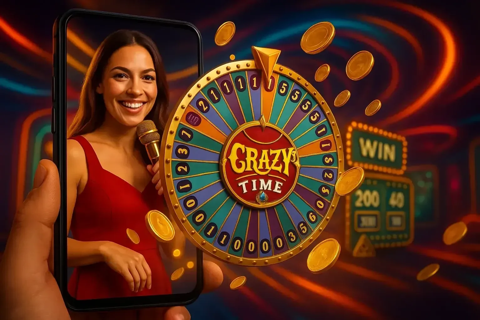 Crazy Time casino selection screen for choosing where to play