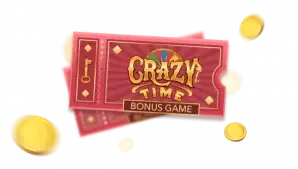 Crazy Time bonus round screen with a high multiplier result