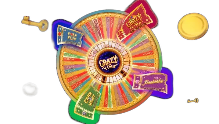 Crazy Time live wheel and host before a bonus round can trigger